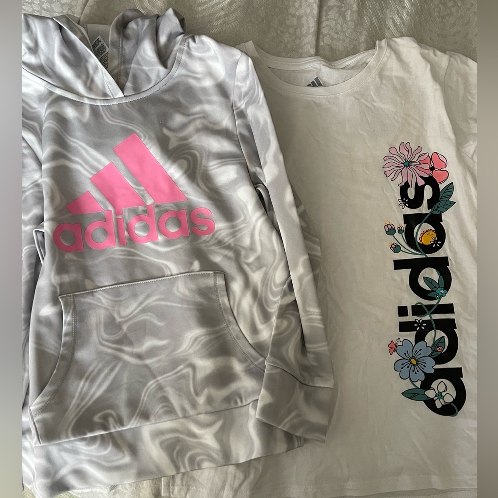 Adidas hoodie and tshirt